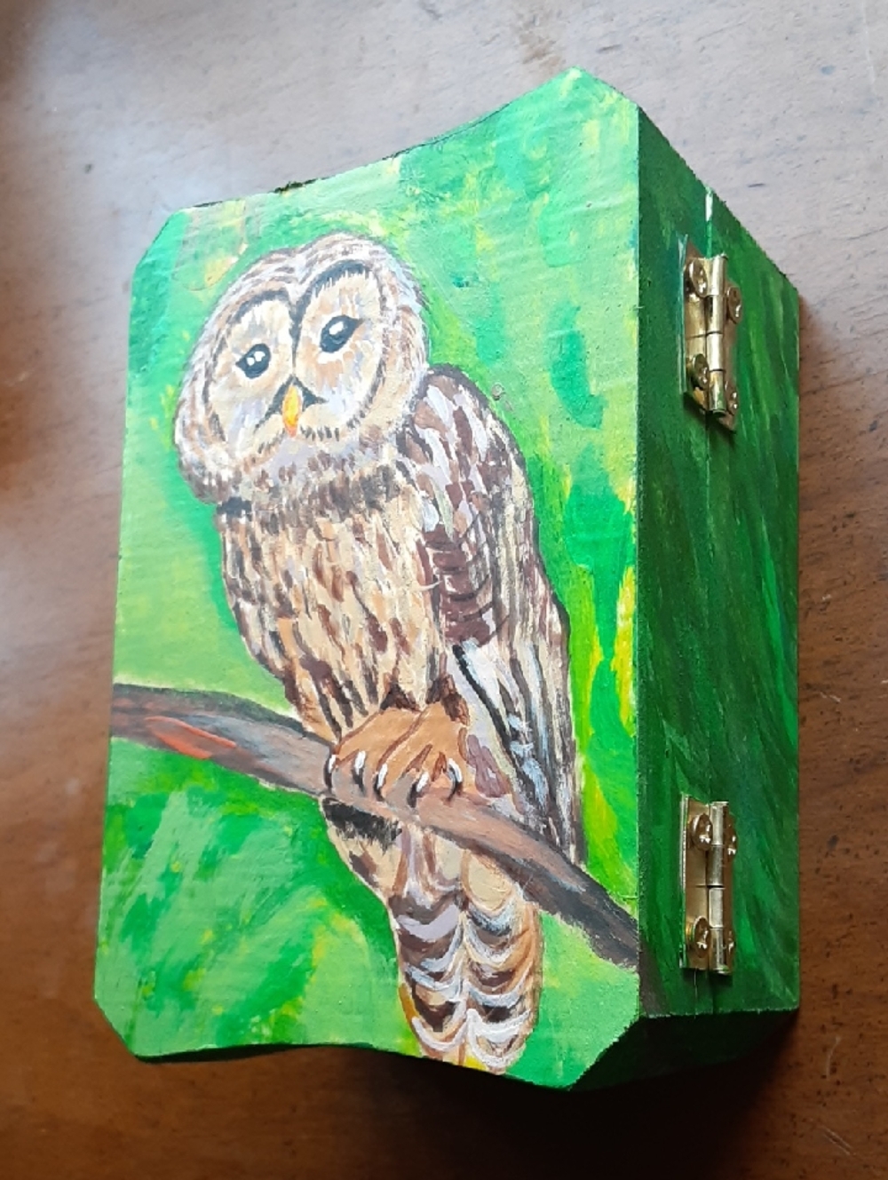 Hand-Painted Wooden Trinket Box - owl - Picture 3 of 8